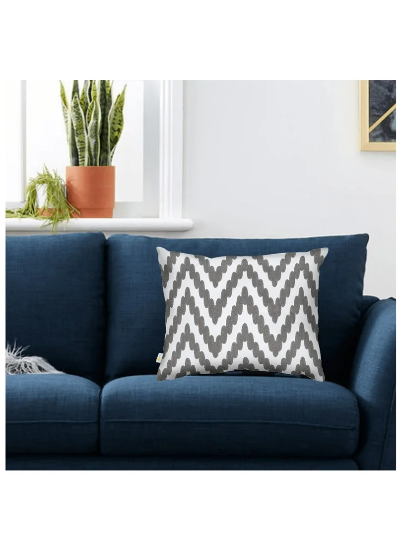 Donetella Decorative Embroidered Cushion Cover black/white 45x45Cm(Without Filler)