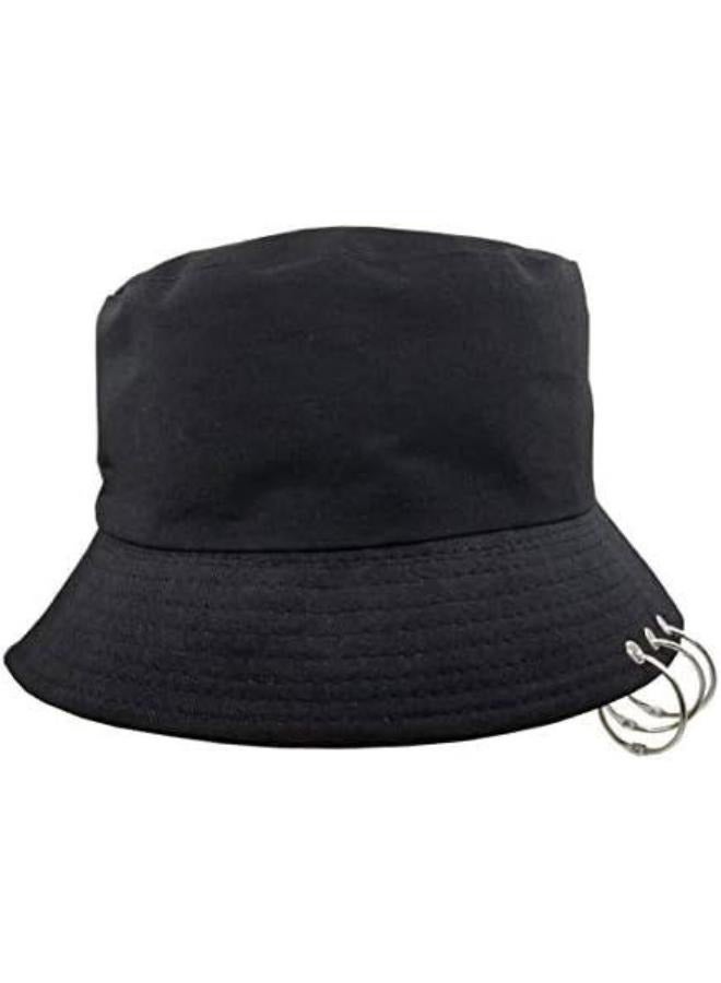 Fashionable Unisex Bucket Hat with Pin Rings - Perfect Summer Accessory - Image 1