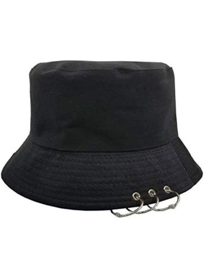 Fashionable Unisex Bucket Hat with Pin Rings - Perfect Summer Accessory - Image 2
