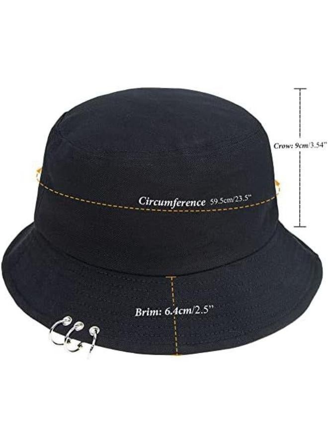 Fashionable Unisex Bucket Hat with Pin Rings - Perfect Summer Accessory - Image 5