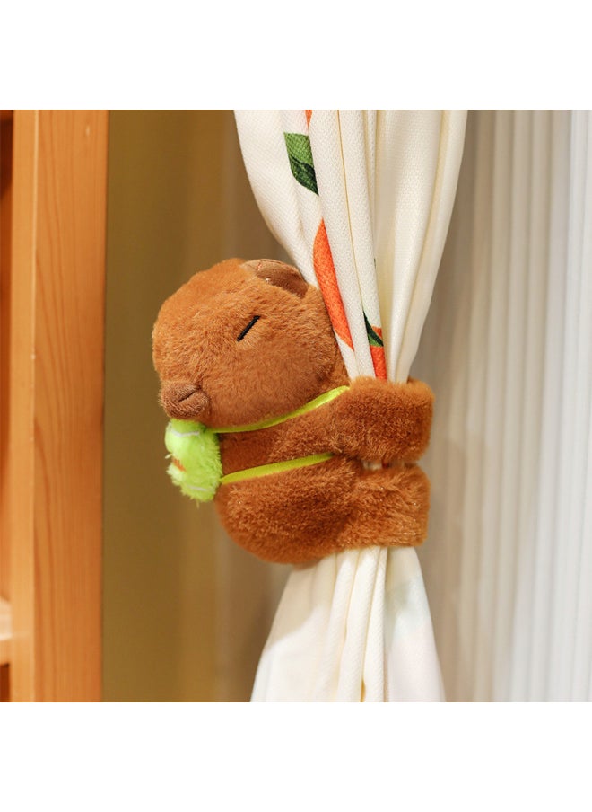 Capybara Capibala Doll Doll Plush Toy Clap Circle Hand Puppet Wrist Grasp Machine Stall Doll-Color:Purple Rice-Height:15cm-30cm