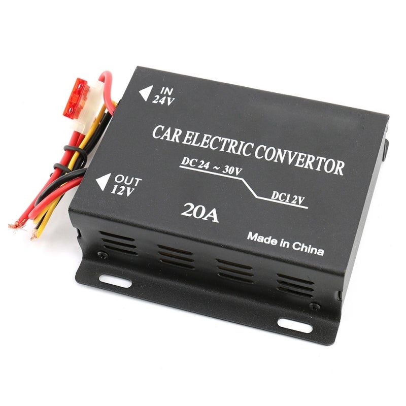 24V To 12V Converter 20A High Power Step Down Converter - Durable Aluminum Housing Stable Voltage Converter Overload Protection for Car Audio System Truck Camper Van RV Power Supply - Image 5