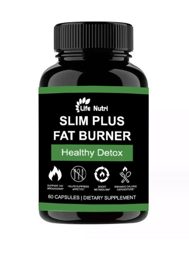 Life Nutri Slim Plus Fat Burner – 60 Tablets | Advanced Weight Loss Supplement with Detox & Fat Burning Formula  - Image 1