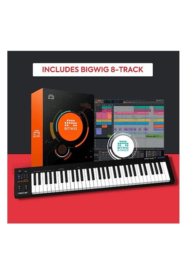 Nektar - Nektar Impact GX61 USB MIDI Controller Keyboard with Nektar DAW Integration - Image 1
