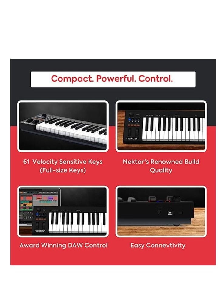 Nektar - Nektar Impact GX61 USB MIDI Controller Keyboard with Nektar DAW Integration - Image 1