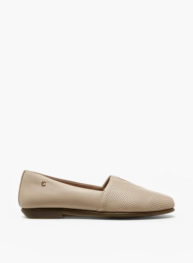 لو كونفورت Women Perforated Leather Loafers