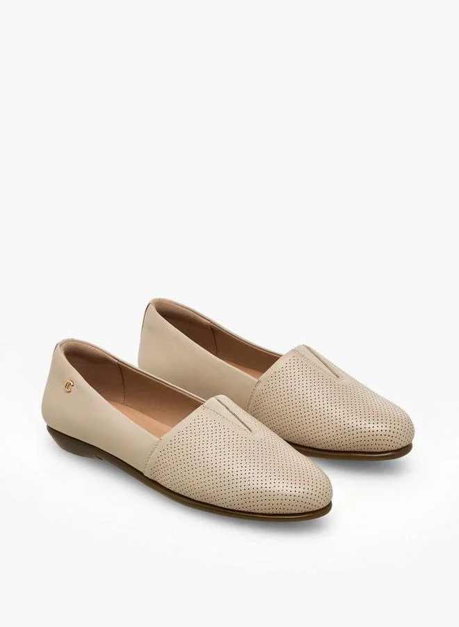 لو كونفورت Women Perforated Leather Loafers