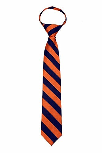 BUYYOURTIES B-ZIP-JCS-ADF-1-10 - Boys Zipper Repp Stripe College Printed Necktie Ties - Image 4