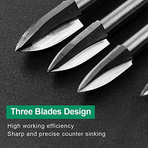 FOTYBEI Wood Carving Drill Bits Set for Dremel Rotary Tool 5Pcs Engraving Drill Accessories Bit Wood Crafts Grinding Woodworking Tool with 1/8” Shank for DIY Carving Drilling Micro Sculpture - Image 5