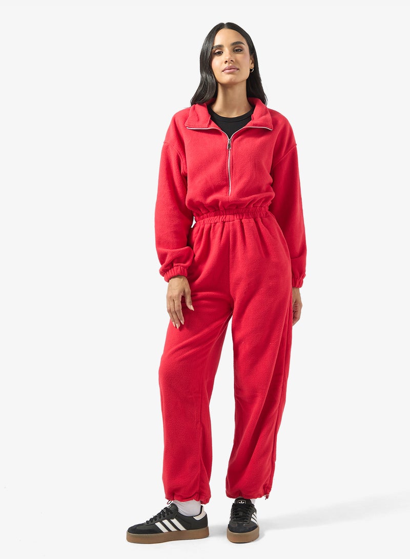 جينجر بدلة نوم بغطاء رأس وسحاب من الصوف - Image 1