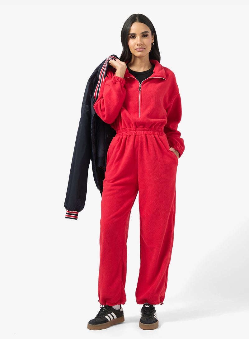 جينجر بدلة نوم بغطاء رأس وسحاب من الصوف - Image 4