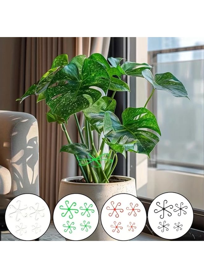 Transparent Adjustable Plant Support Clips 4pcs For Secure Upright Growth Indoor Outdoor - Image 5