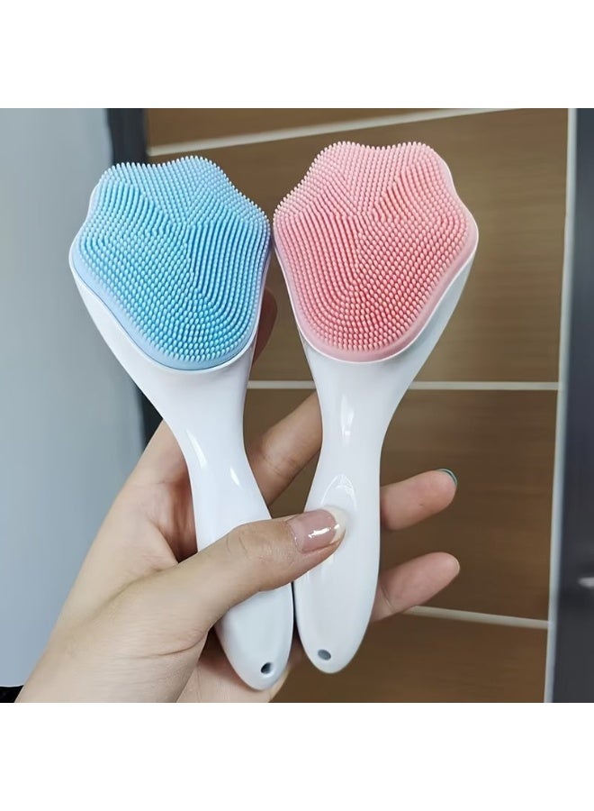 فرشاة تقشير الوجه من السيليكون، فرشاة تنظيف الوجه باليد لتنظيف الرؤوس السوداء، شعيرات سيليكون ناعمة من الدرجة الغذائية للعناية بالبشرة للوجه قطعة واحدة - Image 3