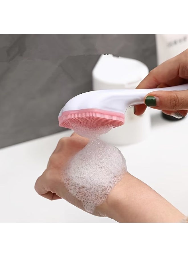 فرشاة تقشير الوجه من السيليكون، فرشاة تنظيف الوجه باليد لتنظيف الرؤوس السوداء، شعيرات سيليكون ناعمة من الدرجة الغذائية للعناية بالبشرة للوجه قطعة واحدة - Image 2