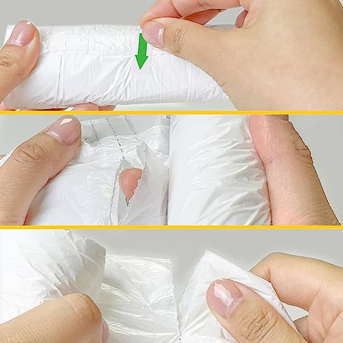 Inwaysin Small Trash Bags 4 Gallon Drawstring, Inwaysin 4 Gallon Trash Bag Extra Strong, Small Garbage Bags for Bathroom Can Bedroom Office Can, Unscented, Quick Cinch,15-18L, White, 54Count - Image 3