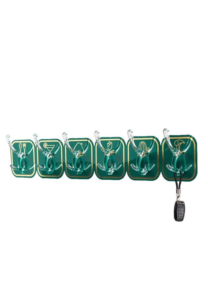Flexible Hook Hanger with 6 Double Sided Adhesive Hooks Graphics Mulicolor  - Image 2
