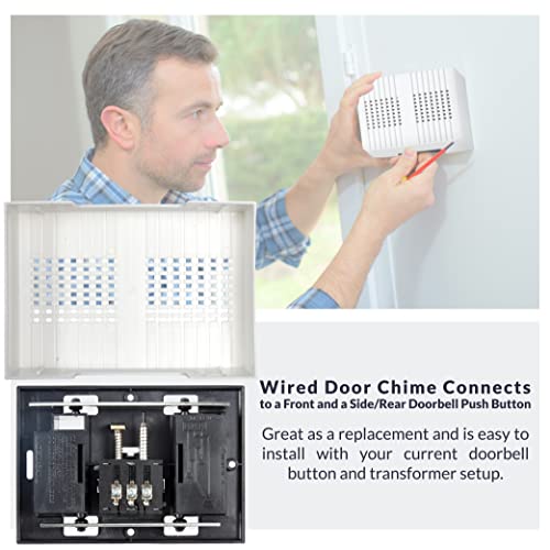 Newhouse Hardware CHM4 Doorbell Chime, White - Image 4