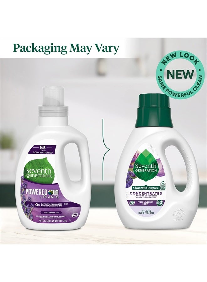 Seventh Generation Concentrated Laundry Detergent, Stain Fighting Formula, Fresh Lavender scent, 40 oz (53 Loads) - Image 2