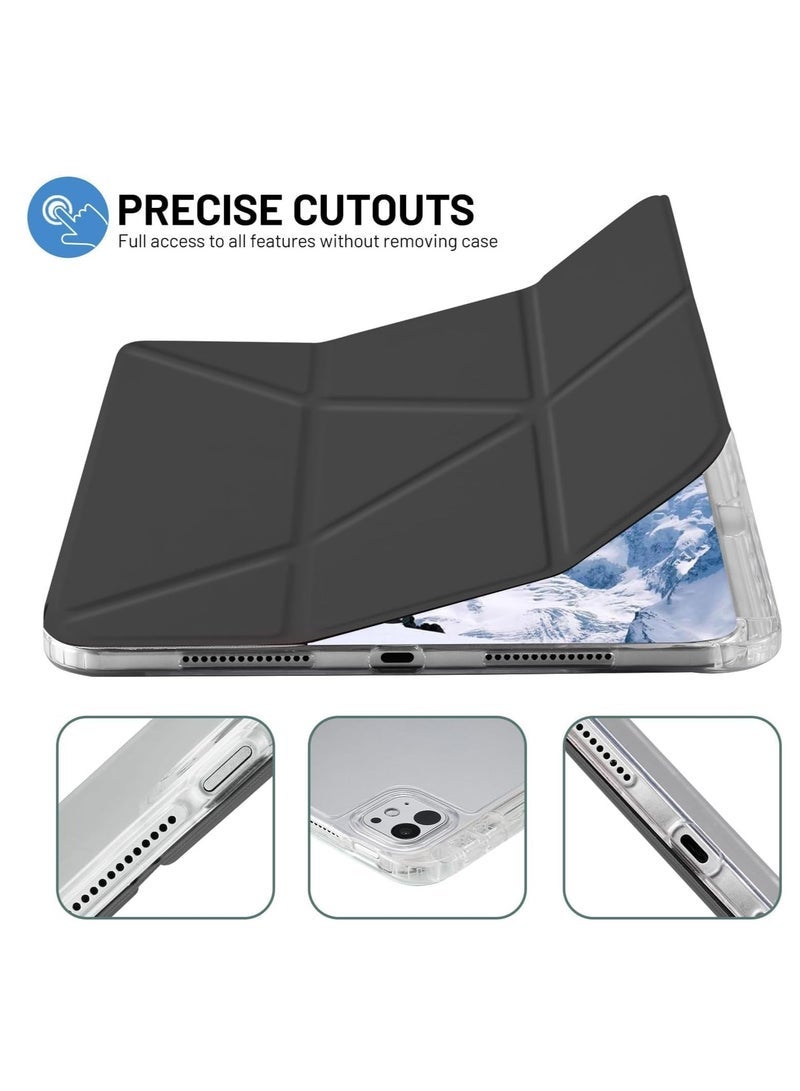 SmartGrist 2024 iPad Pro 11 Inch Case (5th Generation, M4) – Adjustable Stand, Pencil Holder, Auto Wake/Sleep, Supports Pencil Charging, Slim Protective Cover, Black - Image 4