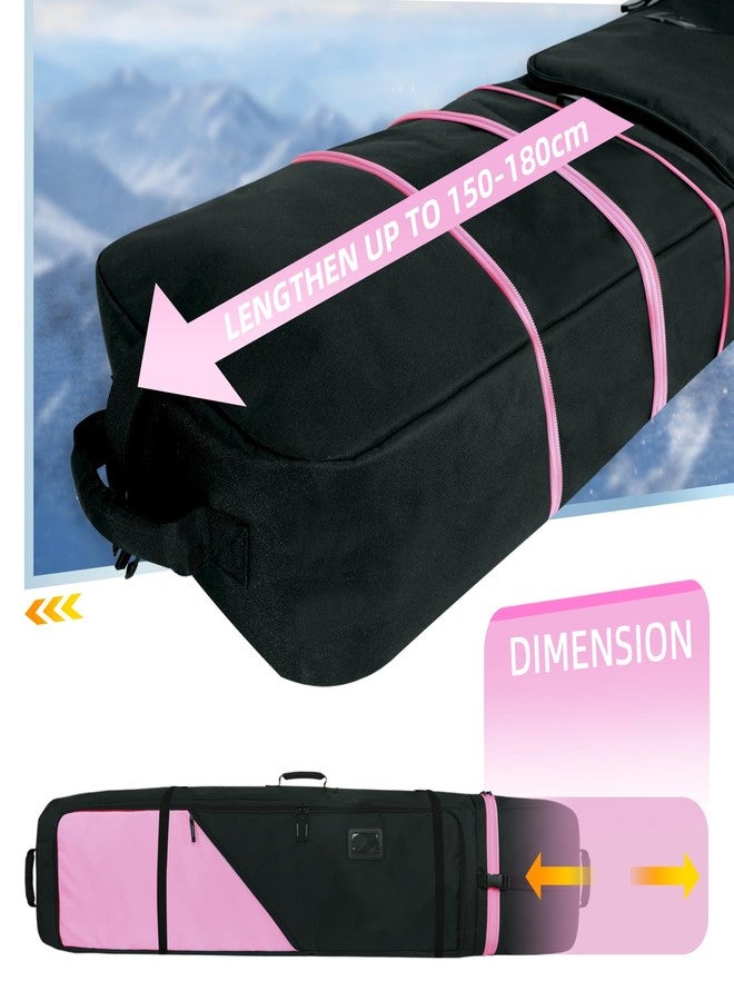 TVDARMO Ski Bag, Dynamic Adjustable Length - Padded Snowboard Bag Adjusts from 150cm to 180cm for Snow Air Travel Transport, Fits Skis Up to 150-180 cm - Image 3