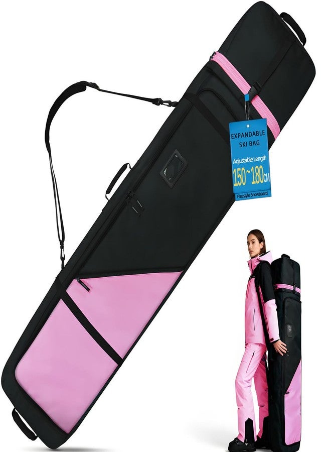 TVDARMO Ski Bag, Dynamic Adjustable Length - Padded Snowboard Bag Adjusts from 150cm to 180cm for Snow Air Travel Transport, Fits Skis Up to 150-180 cm - Image 1