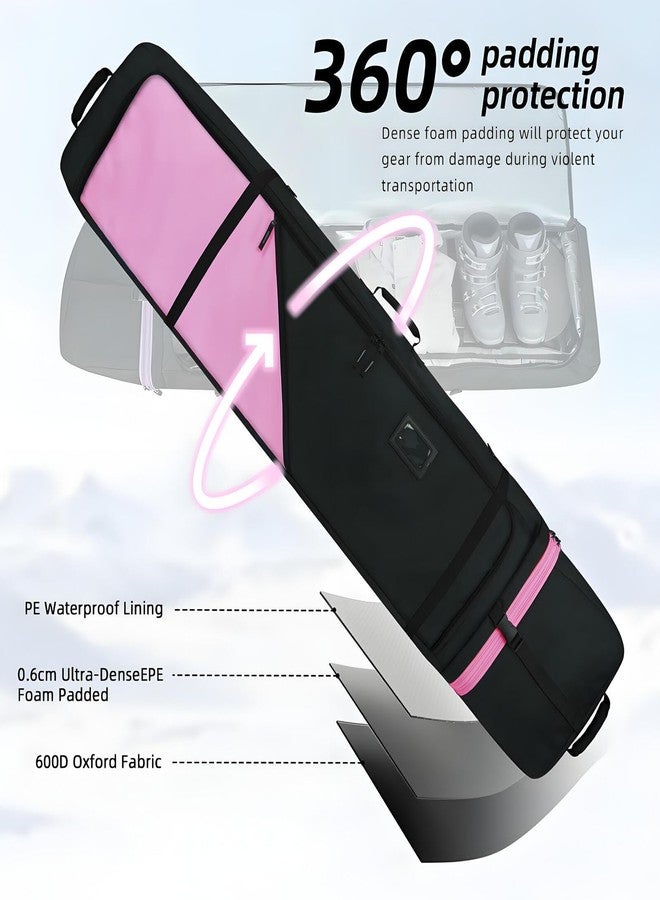TVDARMO Ski Bag, Dynamic Adjustable Length - Padded Snowboard Bag Adjusts from 150cm to 180cm for Snow Air Travel Transport, Fits Skis Up to 150-180 cm - Image 2