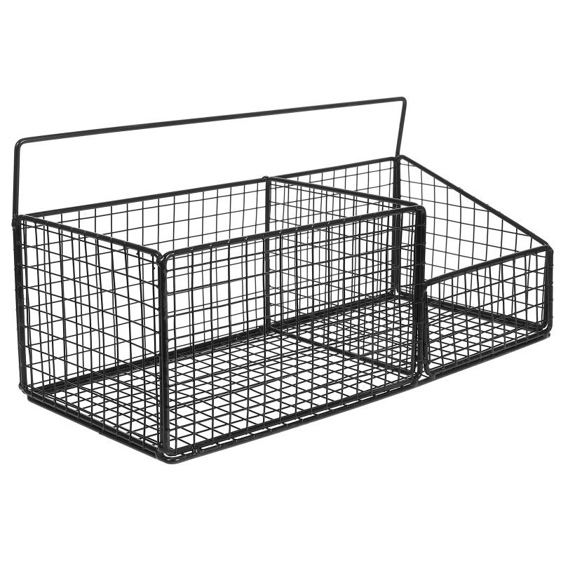 Kitchen Baskets for Storage, Wall Mounted Hanging Organizer, Durable Iron Material - Image 1
