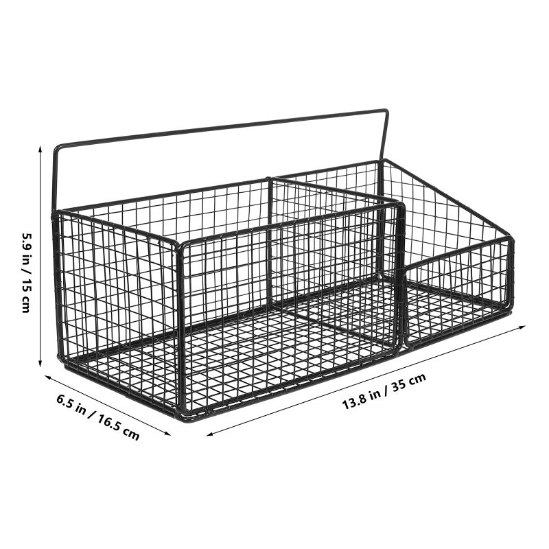 Kitchen Baskets for Storage, Wall Mounted Hanging Organizer, Durable Iron Material - Image 2