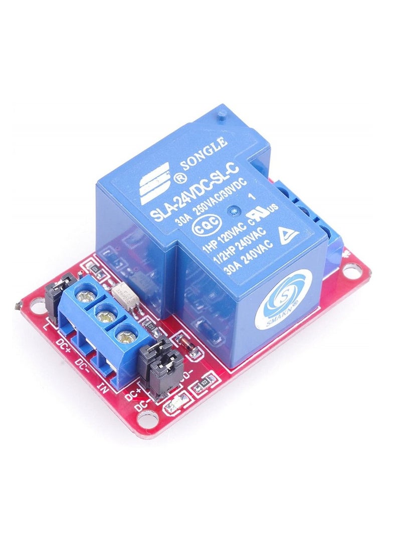 songle - 24V 30A 1 Channel Relay Module BLue - Image 1