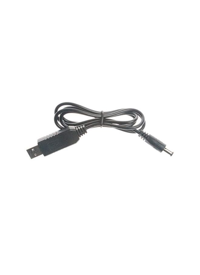 NOYITO - كابل تعزيز تيار مستمر إلى تيار مستمر من USB بجهد 5 فولت إلى 12 فولت تيار مستمر، عبوة من قطعتين، 5.5 × 2.1 مم، 2.5 مم - Image 1