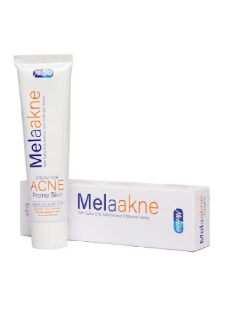 Melano Pharma Melaakne Cream for Acne Skin with 5% Sulfur 30G - Image 1
