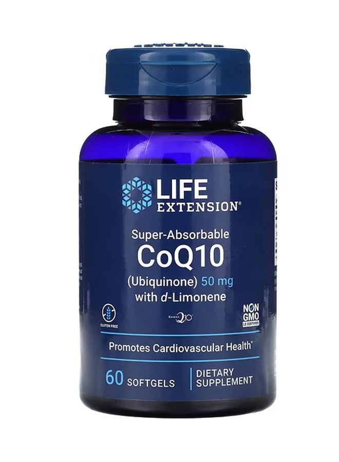 Life Extension Super-Absorbable CoQ10 with d-Limonene 50 mg 60 Softgels