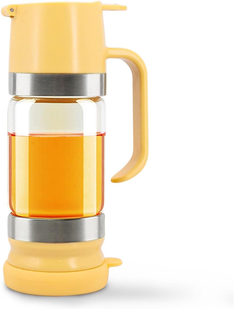 Neodaco Glass Honey Dispenser No-drip with Handle – 9 oz Maple Syrup Container Honey Jar for Coffee, Pancakes & Waffles - Image 1