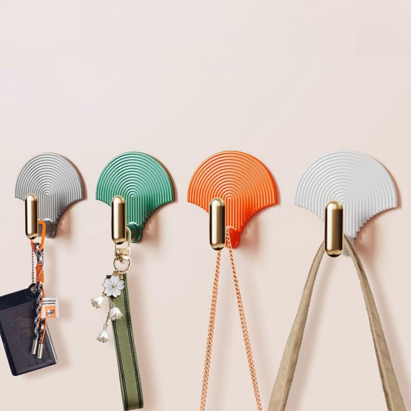 8 Pcs Self Adhesive Wall Hooks Heavy Duty No Drill Sticky Coat Key Holders For Bathroom Kitchen Storage - Image 5