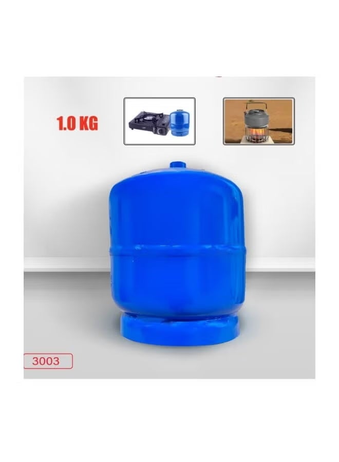 Refillable Gas Cylinder For Travel, 1 kg Blue