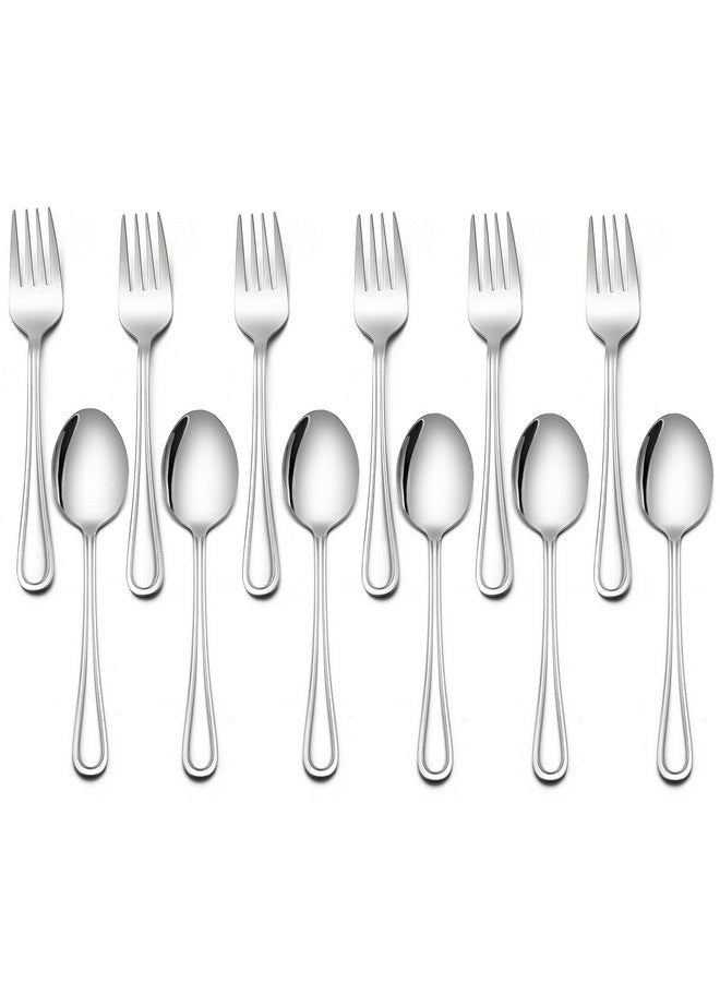 LIANYU 16-Piece Kids Childrens Silverware Set, Include 8 Kids Spoons and 8 Kids Forks, Stainless Steel Toddler Utensils Flatware Set, Child Cutlery Set for Home Preschools, Dishwasher Safe - Image 1