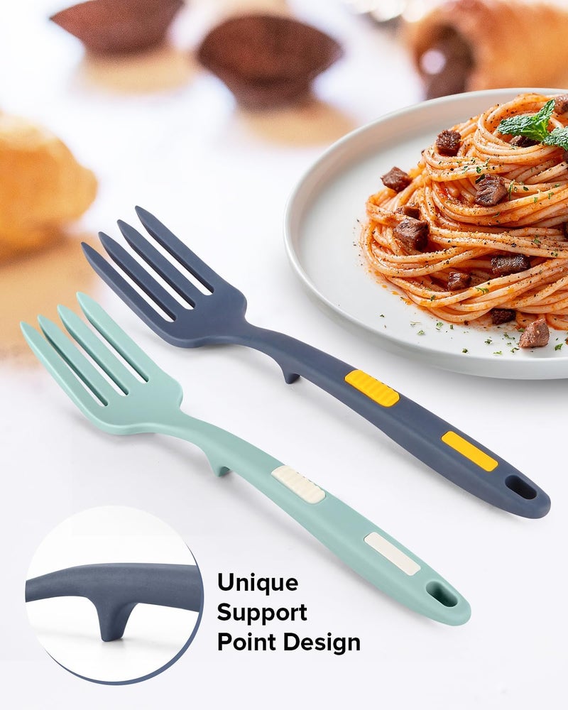 DaiRen Kitchen Silicone Flexible Long Handler, 11.6 Inch Heat Resistant Cooking Tool, Non Stick Mixer for Ingredients, Food Mash, Egg Whisk (GT) - Image 4