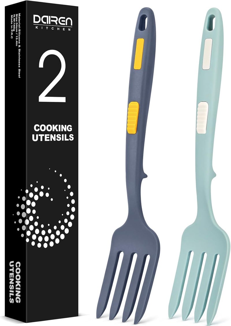 DaiRen Kitchen Silicone Flexible Long Handler, 11.6 Inch Heat Resistant Cooking Tool, Non Stick Mixer for Ingredients, Food Mash, Egg Whisk (GT) - Image 1