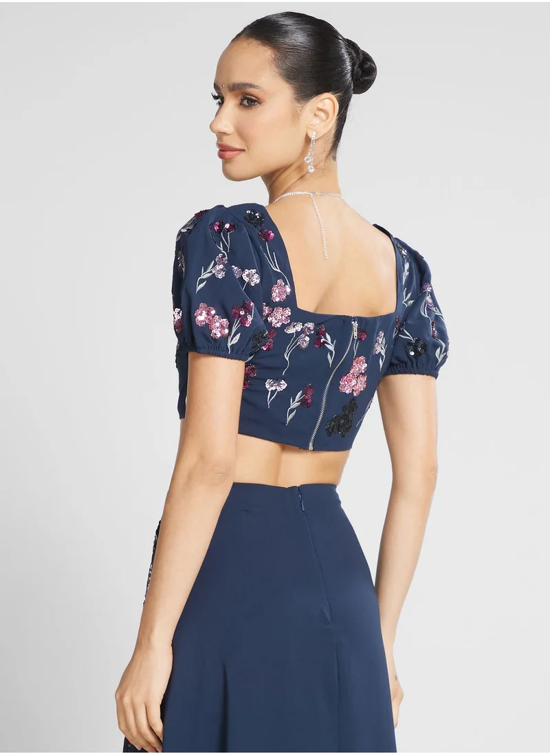 Maya Embellished Floral Top