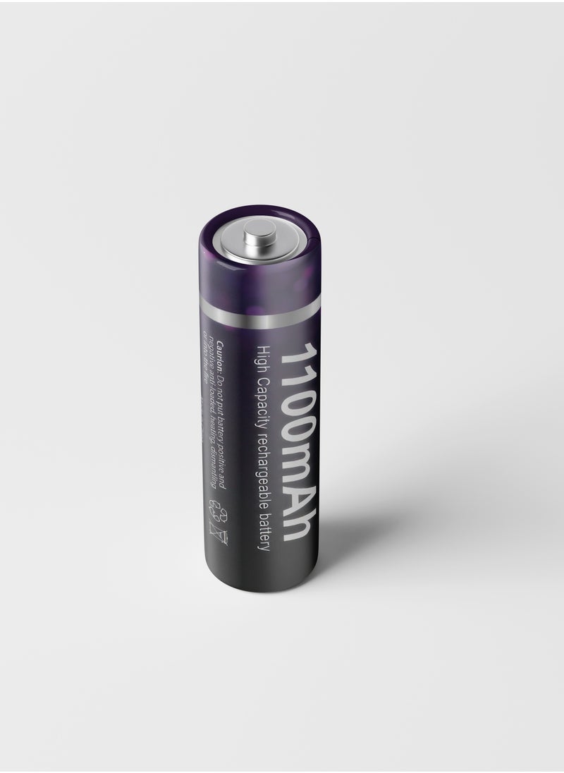 BESTON - Beston Rechargeable Battery AAA 2 PCS 1100 mAh: Reusable AAA batteries with a capacity of 1100 mAh for various devices. - Image 1