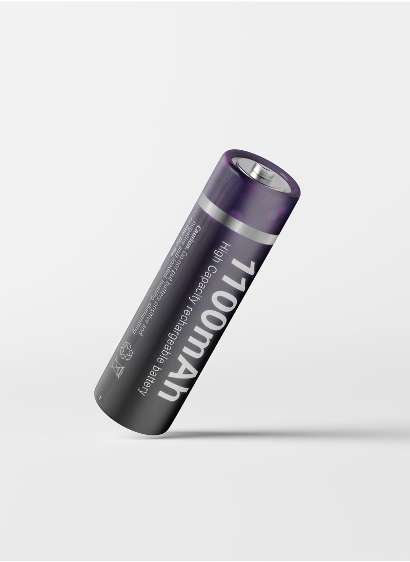 BESTON - Beston Rechargeable Battery AAA 2 PCS 1100 mAh: Reusable AAA batteries with a capacity of 1100 mAh for various devices. - Image 1