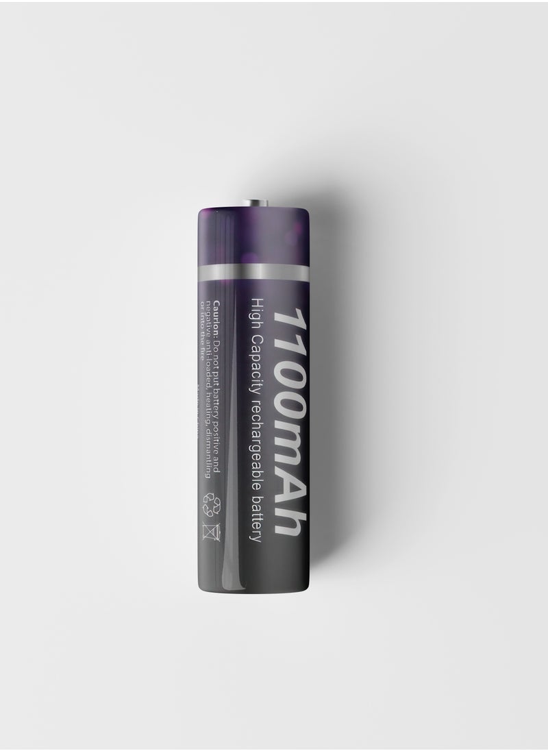 BESTON - Beston Rechargeable Battery AAA 2 PCS 1100 mAh: Reusable AAA batteries with a capacity of 1100 mAh for various devices. - Image 1