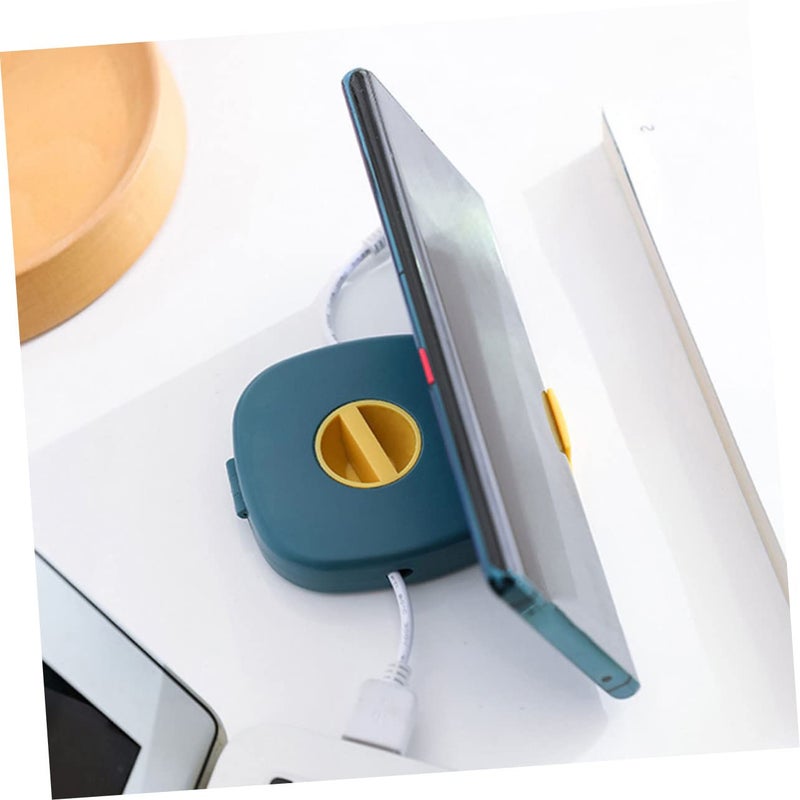 Rotatable USB Cable Organizer Case 6pcs Wire Storage Box 7.2X7X1.5CM for Home Office - Image 4