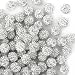 Jukercici 10mm Clay Rhinestone Beads for Bracelets 100 Pcs Sparkle Crystal Beads for Jewelry Making Glitter Round Shamballa Disco Ball Design for DIY Crafts Necklace Earrings Decoration White A - Image 2