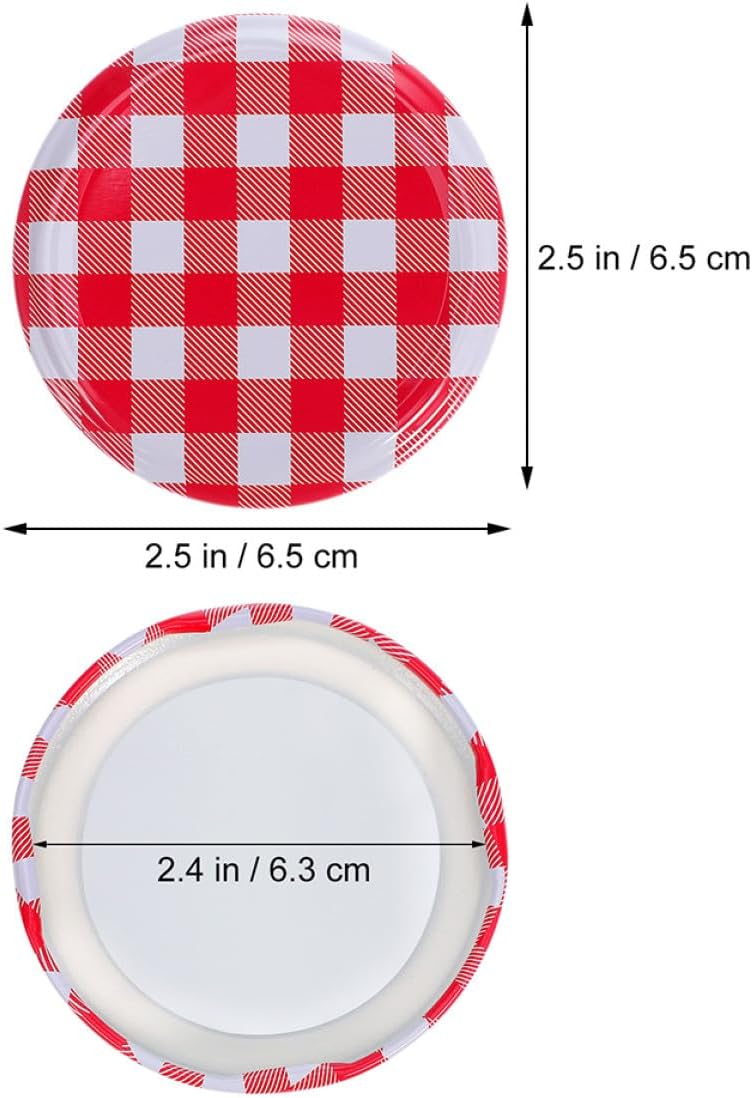 TIDTALEO 10pcs 63mm Regular Mouth Glass Jam Jar Lids Replacement Covers Reusable Canning Lids for Wide Mouth Mason Jars Home Preserving and Storage - Image 2