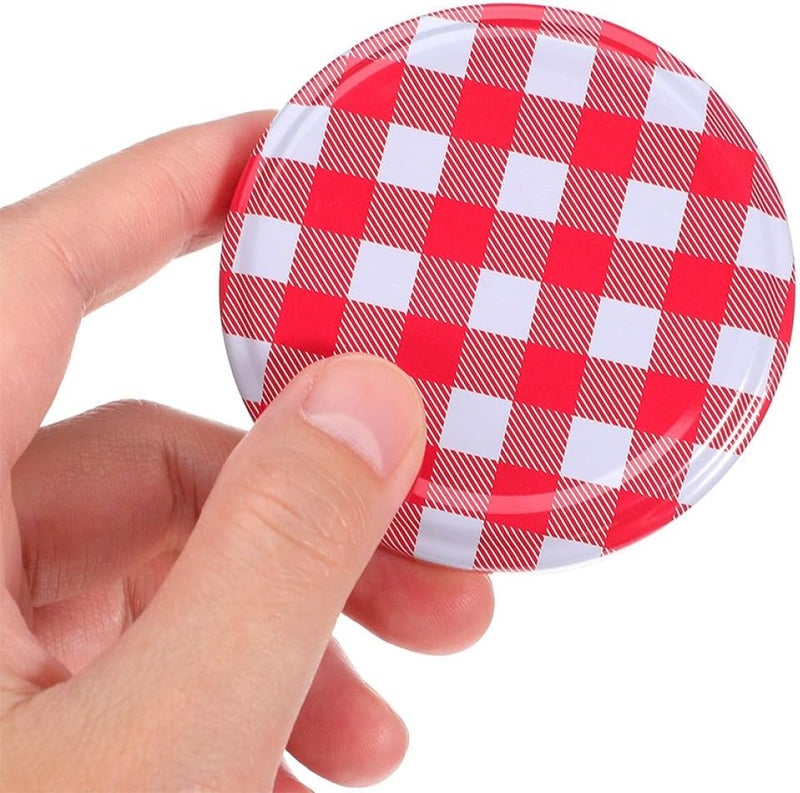 TIDTALEO 10pcs 63mm Regular Mouth Glass Jam Jar Lids Replacement Covers Reusable Canning Lids for Wide Mouth Mason Jars Home Preserving and Storage - Image 3