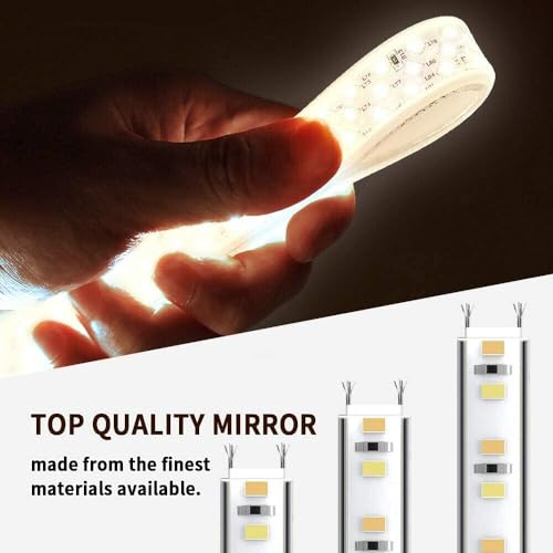 Quality Glass Bathroom LED Mirror with Touch Sensor, 3 Light Effects, Glass, Wall Mount Rectangular, LED-407 (12 X 18 Inch) - Image 5