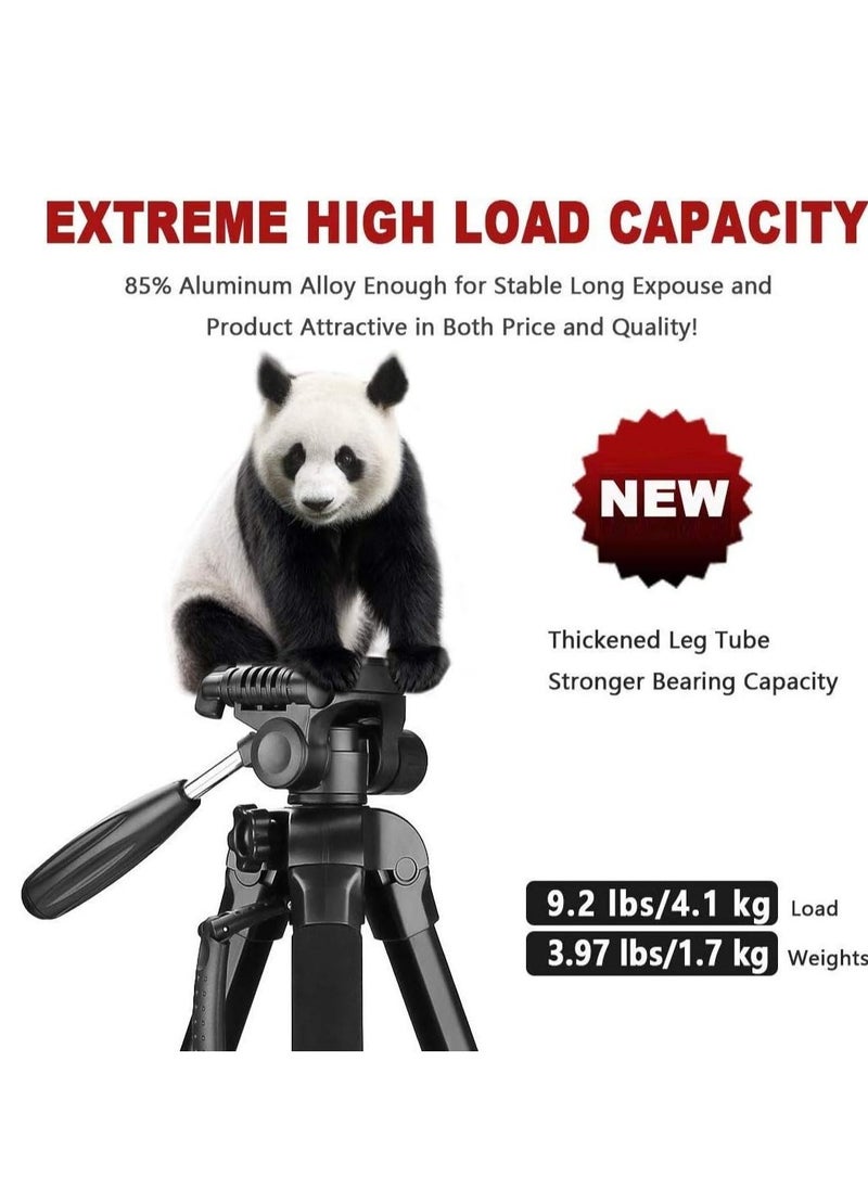 Jmary - Jmary KP-2264 Professional Aluminium Tripod Monopod for All DSLR Cameras (Black) - Image 1