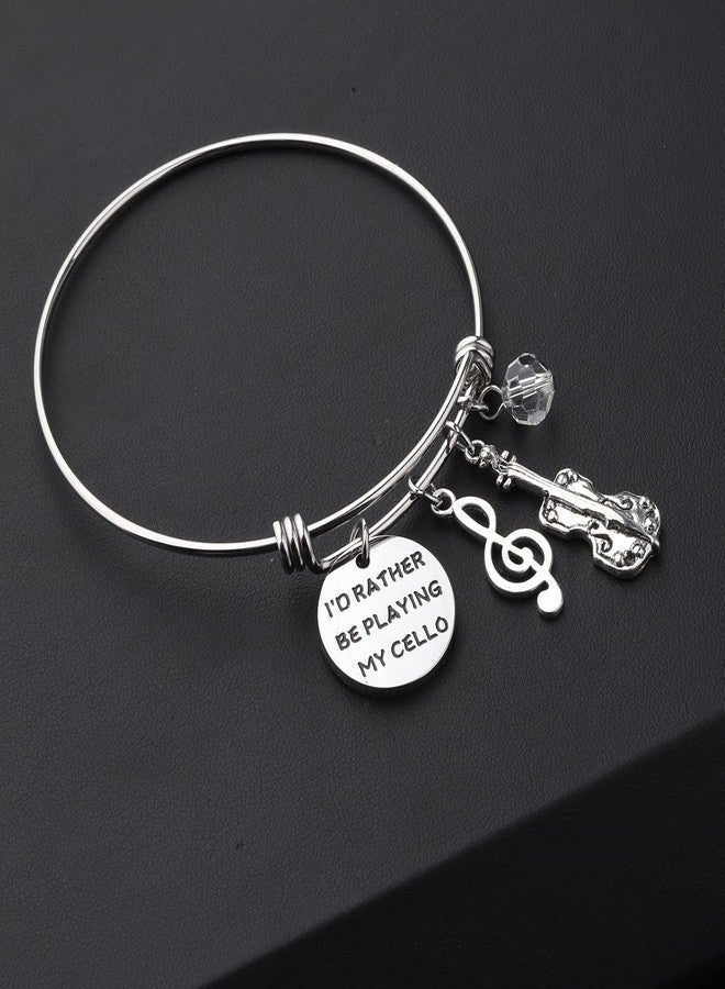 MAOFAED Cellist Musician Bracelet - Cello Player Gift for Her: 'I'd Rather Be Playing My Cello' - Image 5