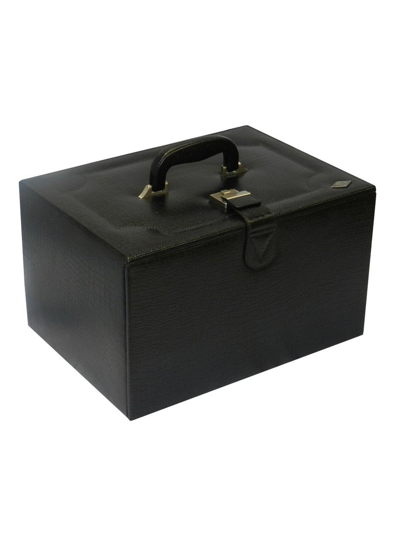 LAVERI LEATHER Laveri Watch Box for Men Women (54 Slots), Premium  Leather Watch Case  Organizer with Crystal Glass Top, Removable Pillow  - Image 4
